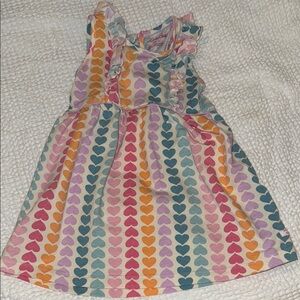 Ruffle Butts Pink and Orange Flutter Sleeve Sundress
